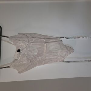 Elegant White Lace Bodysuit